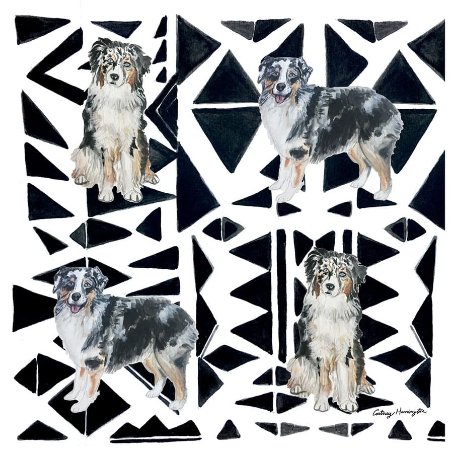 Aussie Geometric Scarf Design