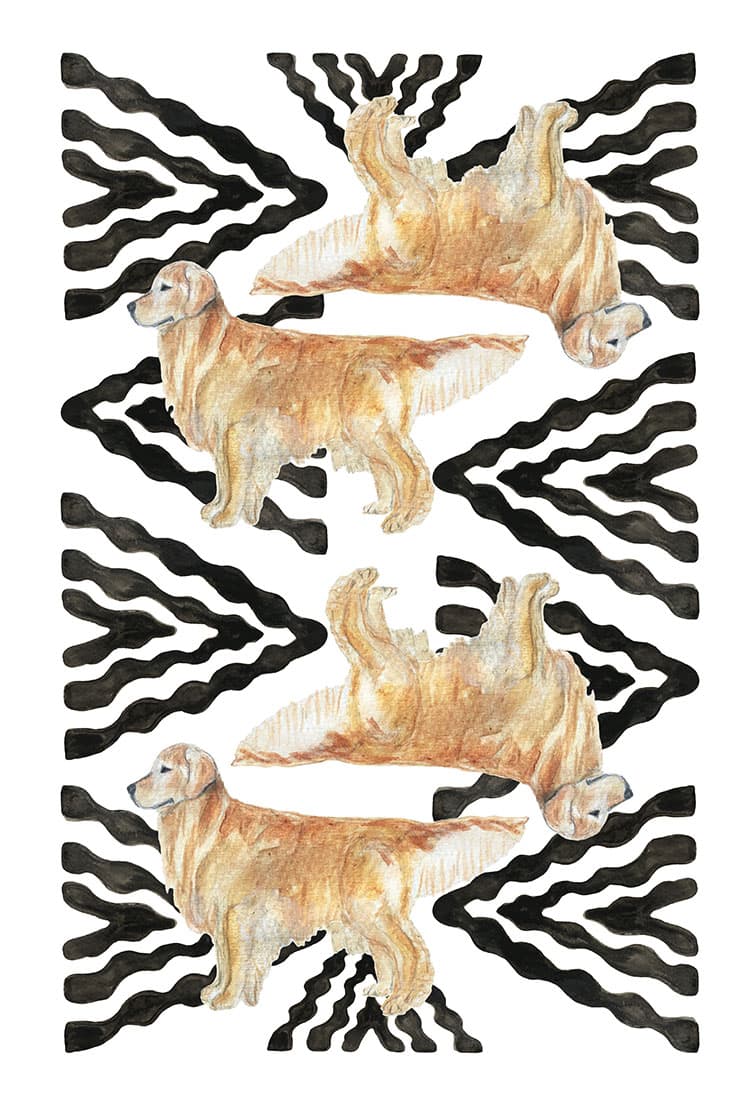 Golden Retriever Rug Design